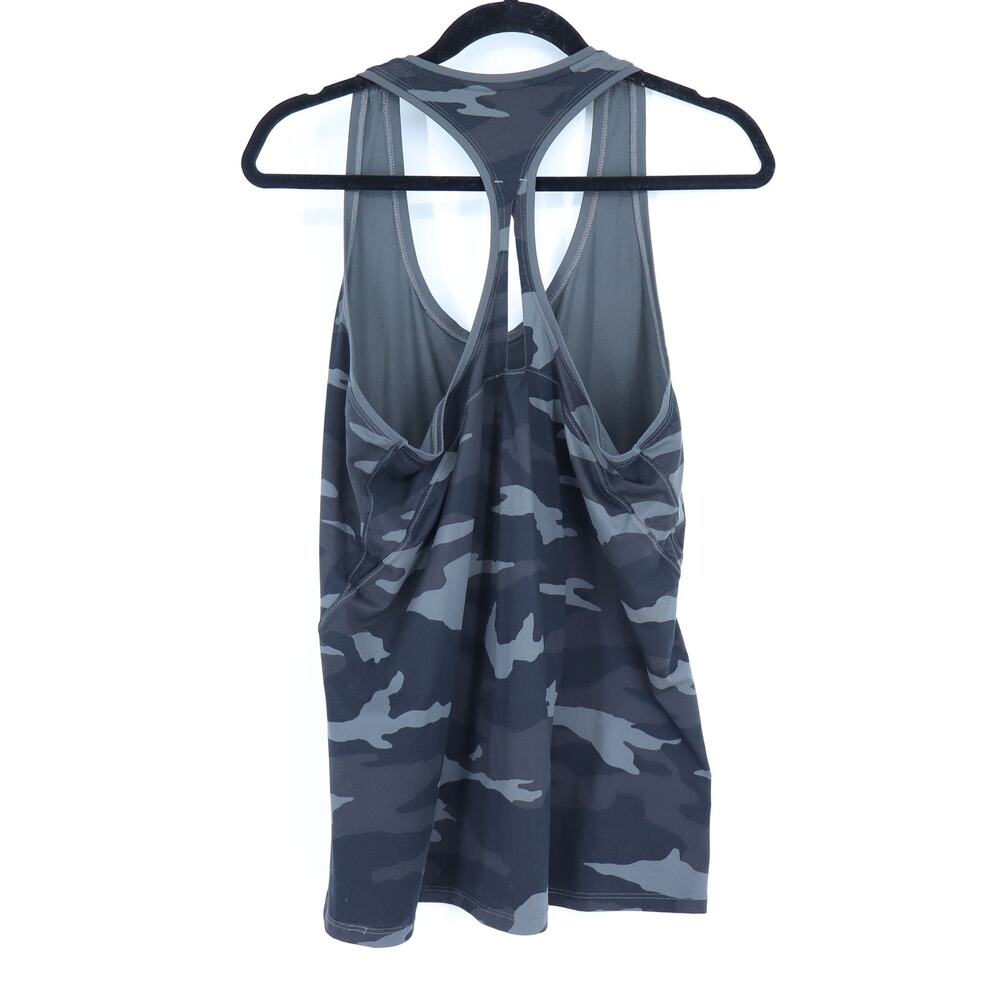ATHLETA Limitless Camo Keyhole Tank Top Black Racerback Active Women's L - Picture 2 of 10